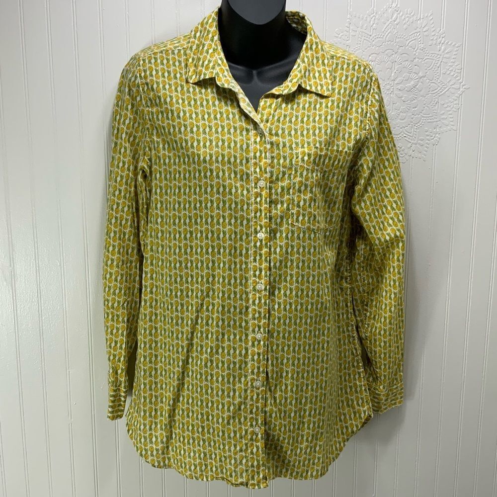 GOODTHREADS Long sleeve pineapple shirt